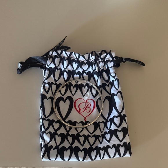 Brighton Women's Silver Bangle with Light Blue Crystals OS EUC - Picture 8 of 9